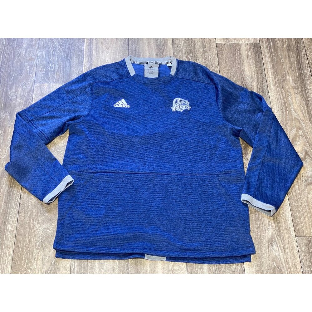 ADIDAS SWEATSHIRT PULLOVER MENS SIZE LARGE LAS VEGAS GOLDEN KNIGHTS BLUE POCKET